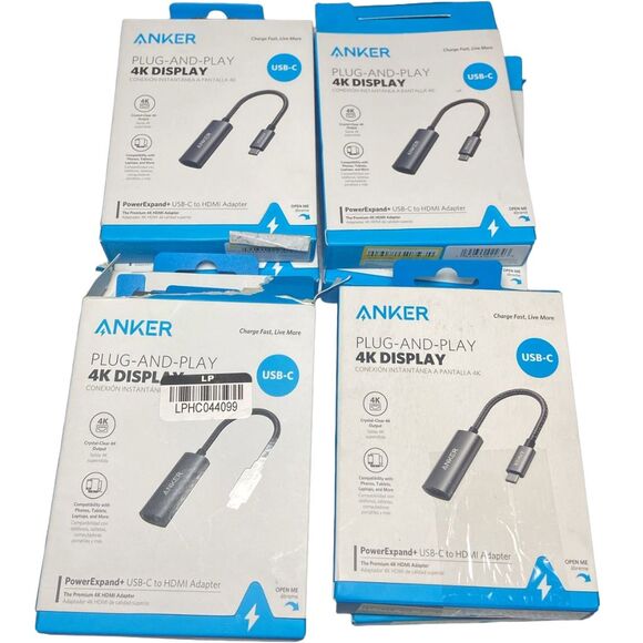 Lot of 8 Anker PowerExpand+ USB-C to HDMI Adapter 4K@60Hz Open Box Wear - Picture 6 of 6